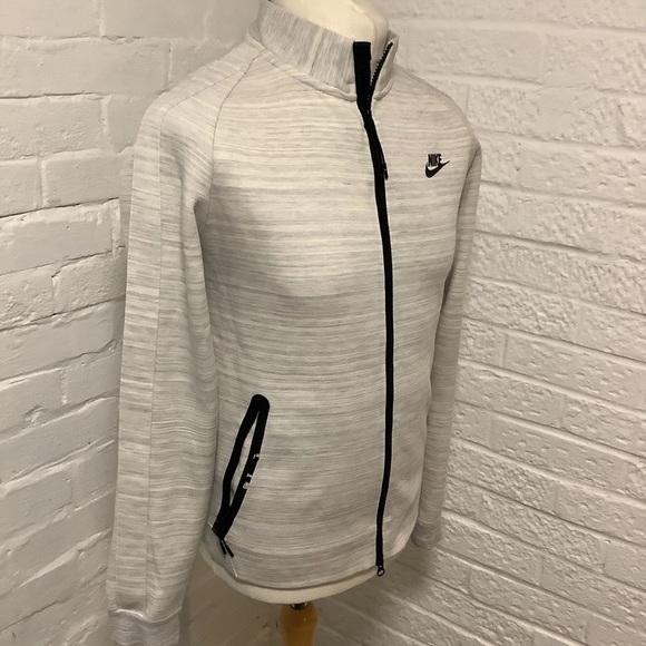 Nike Full Zip Sweatshirt - Size S - Beige Fleck - P2P 21โ - Picture 4 of 6